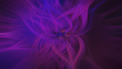 abstract neon pink flower. bright rays background. psychedelic pink background