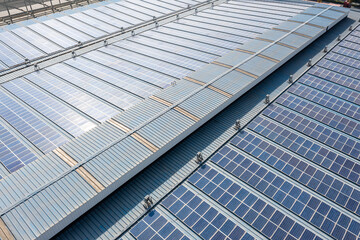 solar power station on factory rooftop