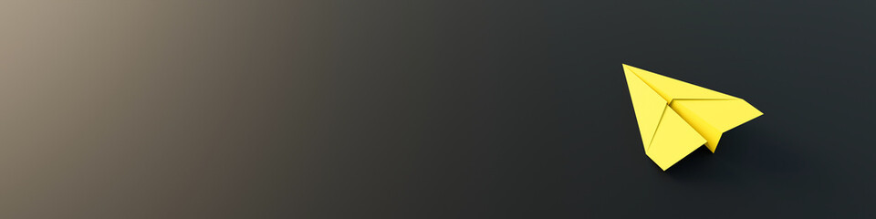 Isolated paper plane, leader among all; leadership and role model concepts, original 3d rendering background