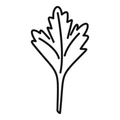 Obraz premium Parsley thyme icon outline vector. Leaf herb
