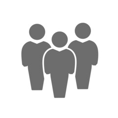 people icon.  flat design of people symbol on a white background.