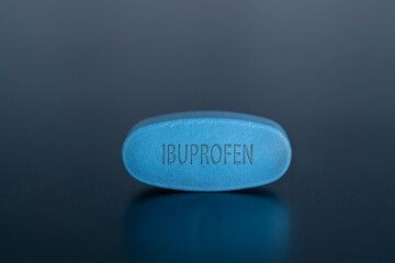 Obraz na płótnie Canvas Ibuprofen pill Ibuprofen is a medication in the nonsteroidal anti-inflammatory drug