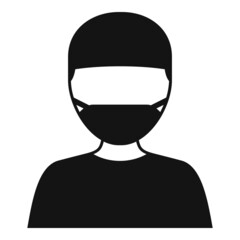 Tonsillitis doctor icon simple vector. Mouth anatomy