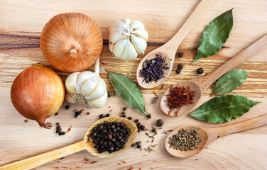 Spices and vegetables