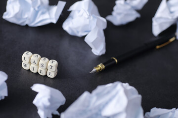 Legal concept. The procedure for writing the last will. Papers with testament on the table....