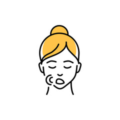 Snore color line icon. Human diseases.