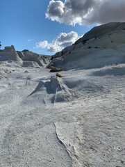 Côte blanche au Nord de Milos, Grèce