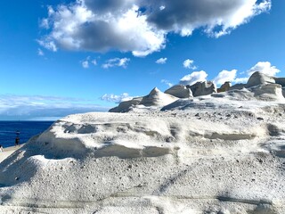 Côte blanche au Nord de Milos, Grèce