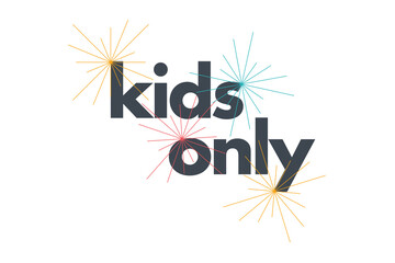 Fototapeta premium Modern, simple, playful typographic design of a saying 