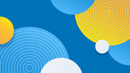 Circle Blue yellow Colorful abstract Design Banner