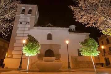 Church of Santiago de Baza, Granada. - obrazy, fototapety, plakaty