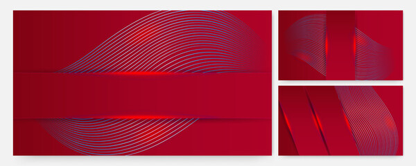 Modern wave Light red Colorful abstract Design Banner