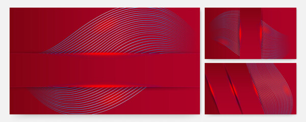 Fototapeta premium Modern wave Light red Colorful abstract Design Banner