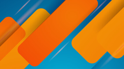 Stick orange blue Colorful abstract Design Banner