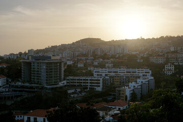 Fototapeta na wymiar Sonnenuntergang über Funchal
