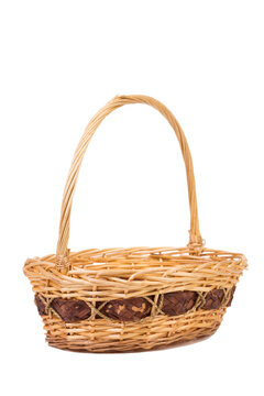 Wicker basket made of willow branches.