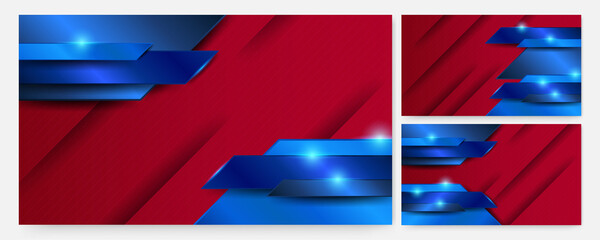 Technology red Blue Colorful abstract Design Banner