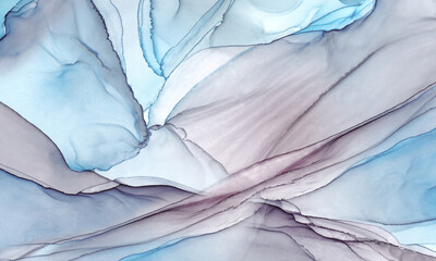 Fluid art. Abstraction from alcohol ink. Suitable for wallpaper and murals. - 479323196