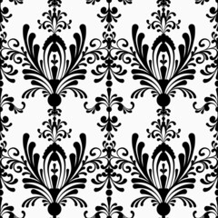 seamless black and white pattern with empire elements, empire ornament background for design