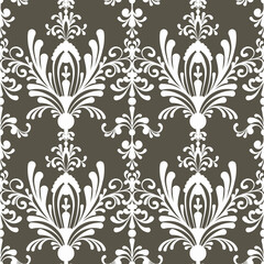 seamless pattern ornament in empire style, baroque ornate, classic ornament hand-drawn
