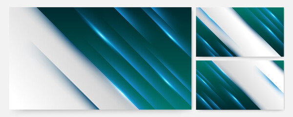 Fototapeta premium Flash Light green white Colorful abstract Design Banner