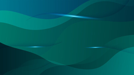 Transparant wave Light green Colorful abstract Design Banner