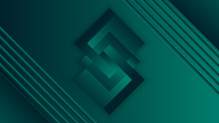 Modern Dark Blue green Colorful abstract Design Banner