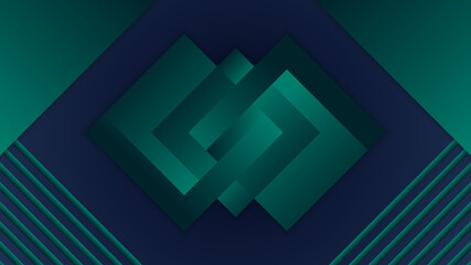 Modern Dark Blue green Colorful abstract Design Banner