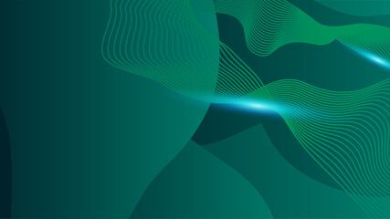 Shiny wave Light green Colorful abstract Design Banner