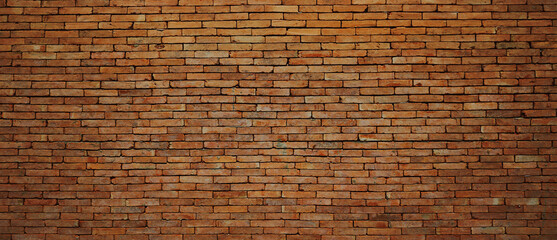 Old brown brick wall texture can be use as background 
