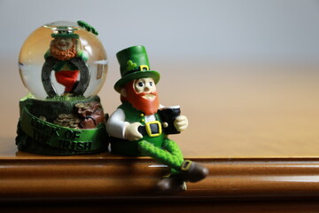 figurines of saint patricks day, to bring luck and have a reminder of the 
party with lots of...