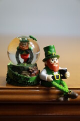 figurines of saint patricks day, to bring luck and have a reminder of the 
party with lots of ireland beer, for home decoration