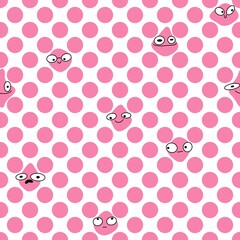 Seamless dots pattern with coloured bolls for wallpaper and fabrics and linens and gifts and cards 