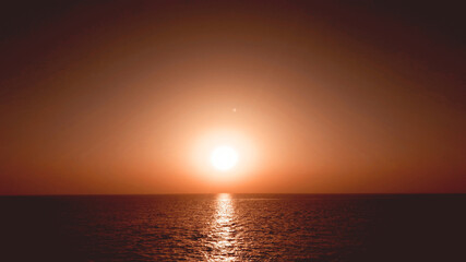 sunset in the sea