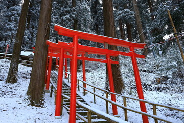 世界遺産　冬の平泉中尊寺