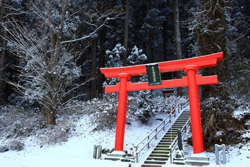 世界遺産　冬の平泉中尊寺