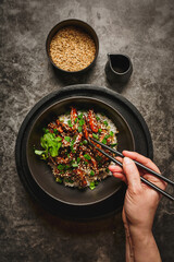 Crispy fried shiitake mushrooms 