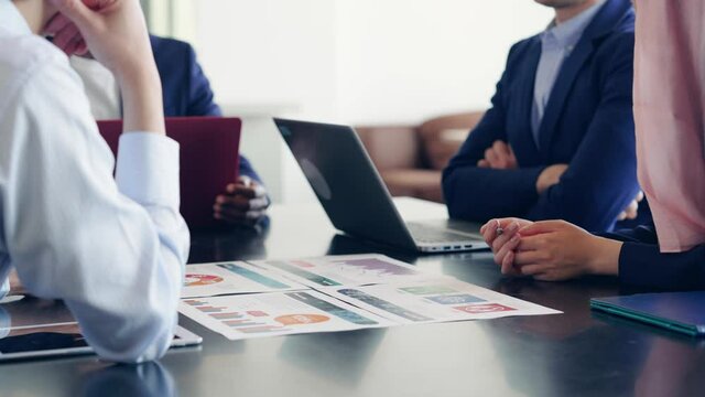 Group of multi racial people meeting in the office. Global business. Teamwork of business. Diversity.