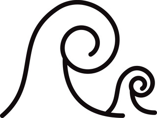 giant wave warning sign icon