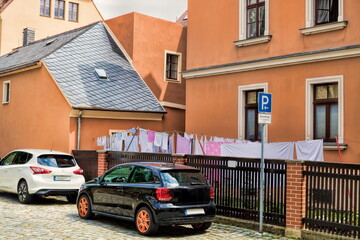 Fototapeta na wymiar bautzen, deutschland - wohnen in der altstadt