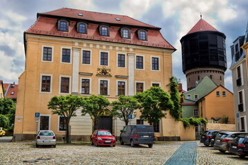 Fototapeta premium bautzen, deutschland - stadtbild mit altem wasserturm