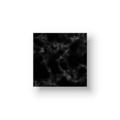 Black and white marble pattern, minimalist card with square frame, natural stone texture