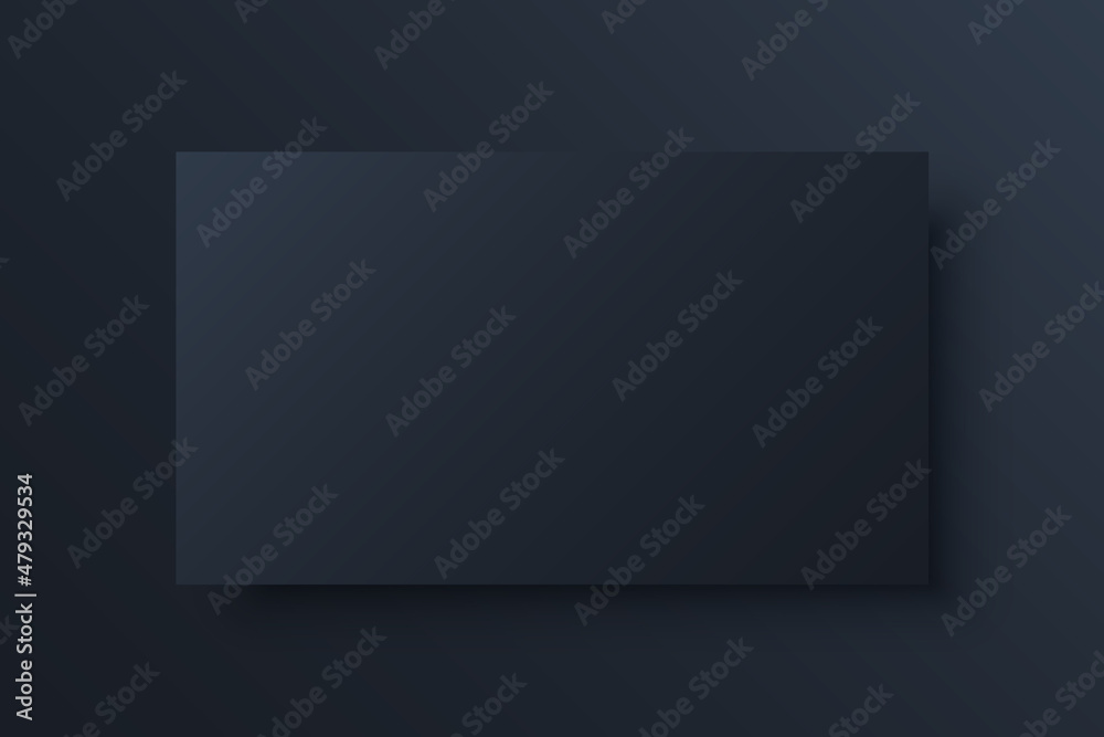 Poster dark rectangle frame with gradient, 3d abstract background of rectangular geometric shape