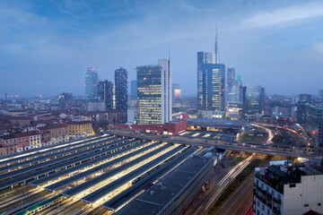 Fototapeta na wymiar Milano Skyline 2022