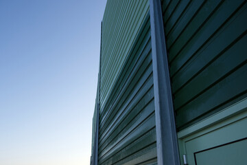 Fototapeta premium Noise barriers near the highway - close up