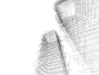 Obraz premium Abstract architecture design 3d illustration