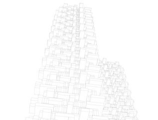 Fototapeta premium Abstract architecture design 3d illustration