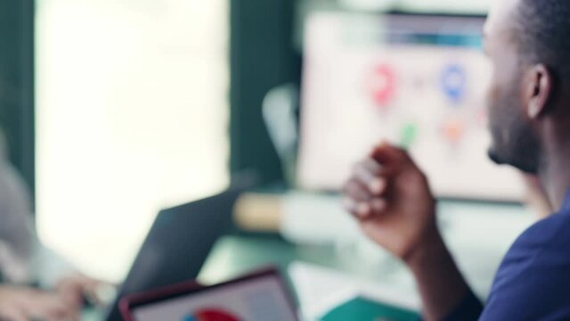 Group of multi racial people meeting in the office. Global business. Teamwork of business. Diversity.