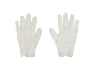 Medical latex gloves isolated on white background