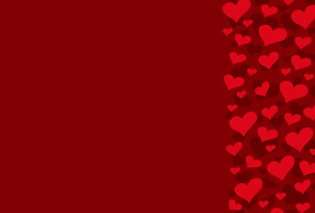 Simple valentine background with seamless love pattern and some copy space area